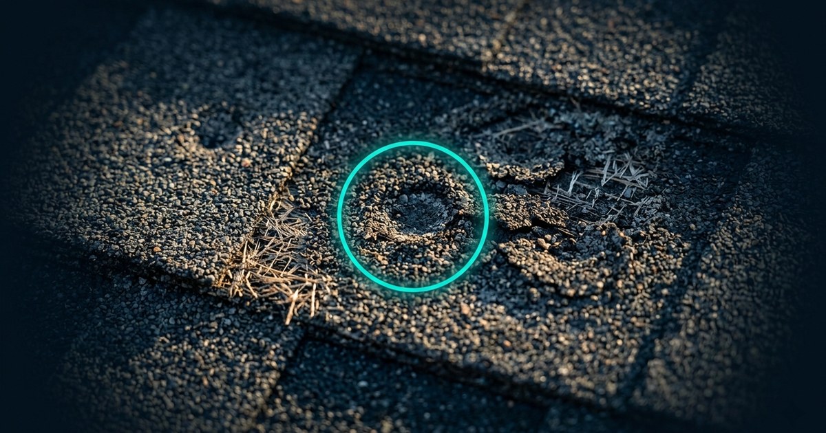 Comparing hail damage and blistering on asphalt shingles